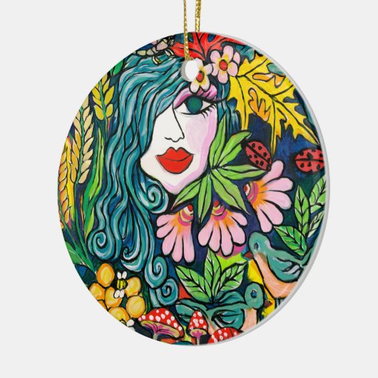 FALL GODDESS KERAMIK ORNAMENT (Links)