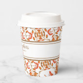 Fall Gold Blätter & Berries Botanisch anpassbar Pappbecher (Links)