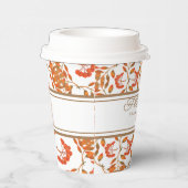 Fall Gold Blätter & Berries Botanisch anpassbar Pappbecher (Rechts)