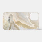 Fall Gold Glitzer Individuelle Name Case-Mate iPho iPhone Hülle (Rückseite (Horizontal))