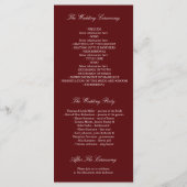 Fall Gold und Burgund Blätter Hochzeitsprogramme Programm (Rückseite)