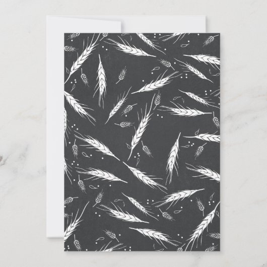 Fall Gold Weizen Modernes Rustikales Brautparty Einladung (Rückseite)