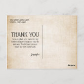 Fall Golden & Orange Brautparty Vielen Dank Postkarte (Rückseite)