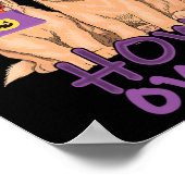 Fall Golden Retriever Liebt Halloween Happy Howl- Poster (Ecke)