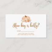 Fall Goldfolie Kürbis wie groß Mama Bauch Begleitkarte (Vorderseite)