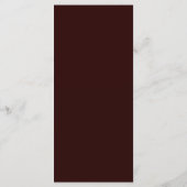 Fall Gothic Wedding Rustic Maroon Menükarte (Rückseite)