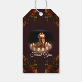 Fall Gothic Wedding Rustic Orange Maroon Geschenkanhänger