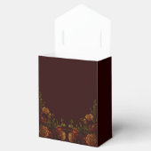 Fall Gothic Wedding Rustic Orange Maroon Geschenkschachtel (Geöffnet)