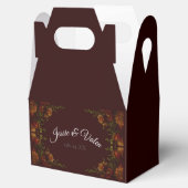 Fall Gothic Wedding Rustic Orange Maroon Geschenkschachtel (Geöffnet)