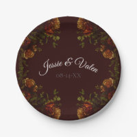 Fall Gothic Wedding Rustic Orange Maroon
