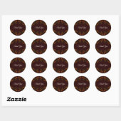 Fall Gothic Wedding Rustic Orange Maroon Runder Aufkleber (Blatt)