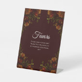 Fall Gothic Wedding Rustic Orange Maroon Sockelschild (Vorderseite)