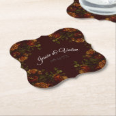 Fall Gothic Wedding Rustic Orange Maroon Untersetzer (angewinkelt)