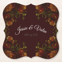 Fall Gothic Wedding Rustic Orange Maroon