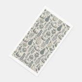 Fall Gourds Blockdruck in Grün Serviette (Ecke)