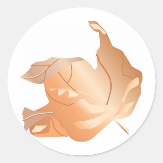 Fall Gradient Ahornleaf Runder Aufkleber (Vorderseite)