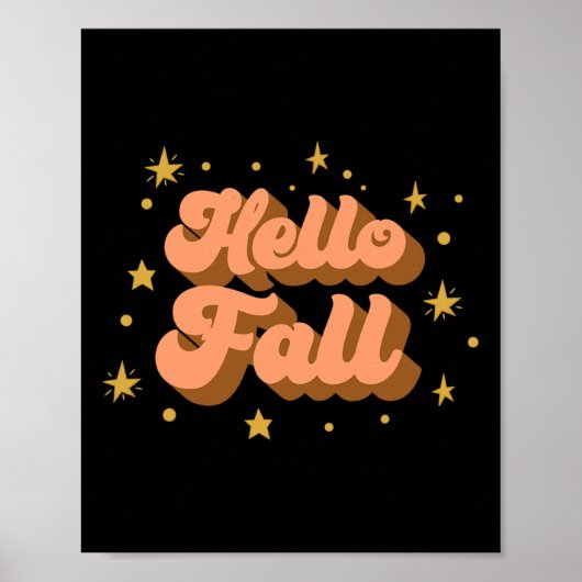 Fall Graphic T-Shirts - Hello Fall Poster (Vorne)
