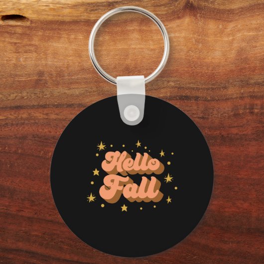 Fall Graphic T-Shirts - Hello Fall Schlüsselanhänger (Vorderseite)