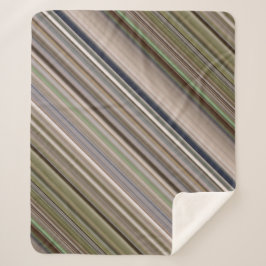 Fall Grass Brown und Grünstreifen Sherpadecke