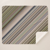 Fall Grass Brown und Grünstreifen Sherpadecke (Vorderseite (Horizontal))