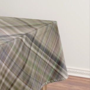 Fall Grass Brown und Olive Green Kariert Tischdecke