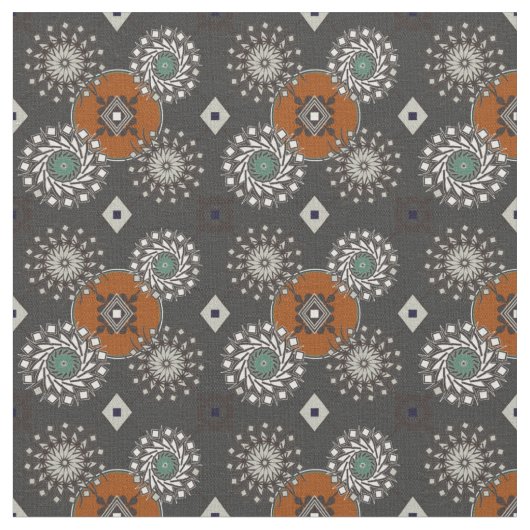 Fall Grau und Rust Brown Muster Stoff (Nahaufnahme)