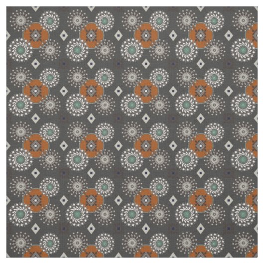 Fall Grau und Rust Brown Muster Stoff (Muster)