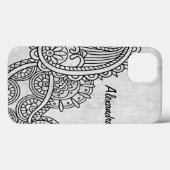 Fall Gray Mehndi Motif iPad Case-Mate iPhone Hülle (Rückseite (Horizontal))