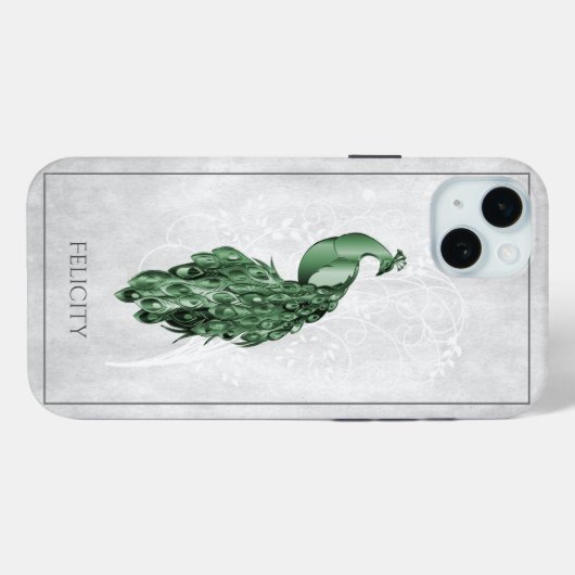 Fall Green Elegant Peacock Case-Mate iPhone Case-Mate iPhone Hülle (Rückseite (Horizontal))