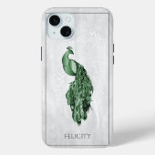 Fall Green Elegant Peacock Case-Mate iPhone Hülle (Rückseite)