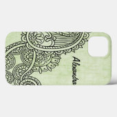 Fall Green Mehndi Motif iPad Mini Case-Mate iPhone Hülle (Rückseite (Horizontal))