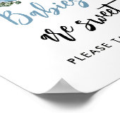 Fall Greenery Blue Pumpkin Babies sind süße Lecker Poster (Ecke)