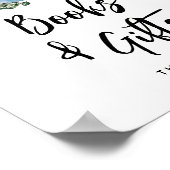 Fall Greenery Blue Pumpkin Bücher und Geschenke Ze Poster (Ecke)