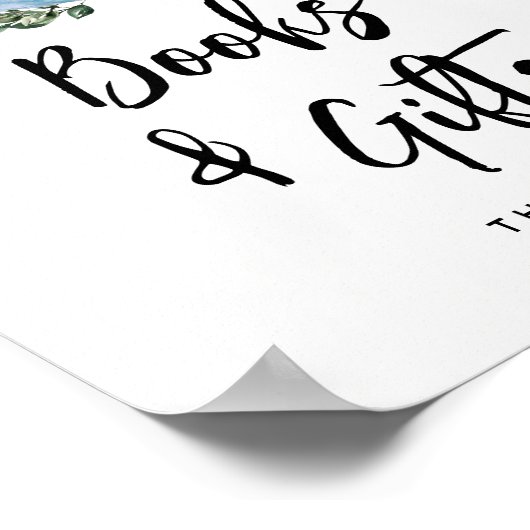 Fall Greenery Blue Pumpkin Bücher und Geschenke Ze Poster (Ecke)