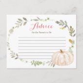 Fall Greenery Floral Pumpkin Ratenkarte Begleitkarte (Vorderseite)