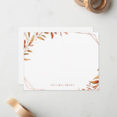 Fall Greenery Geometric Personalisiert Stationery Mitteilungskarte (Vorderseite/Rückseite Beispiel)