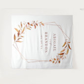 Fall Greenery Geometric Wedding Foto Hintergrund Wandteppich (Vorderseite (Horizontal))