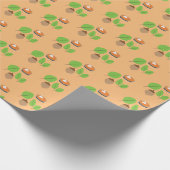 Fall Greenery Leaf Autumn Pumpkin Pie Geschenkpapier (Ecke)