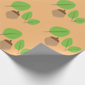 Fall Greenery Leaf Autumn Time Wrapping Paper Geschenkpapier (Ecke)
