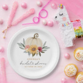 Fall Greenery Pumpkin Sonnenblumen Brautparty Pappteller (Party)