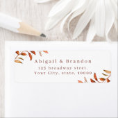 Fall Greenery Rustic Wedding Return Address Label (Insitu)