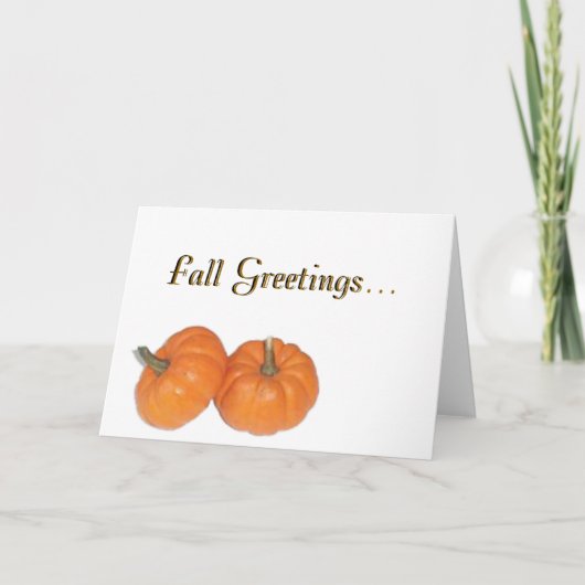 Fall Greetings. Feiertagskarte (Vorderseite)
