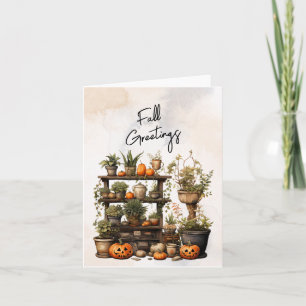 Fall Greetings Halloween Karte
