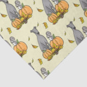 Fall Greyhound (grau) Dog Pumpkins Blätter Funny Seidenpapier (Ausschnitt)