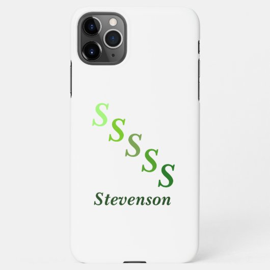 Fall - grüne Buchstaben und Name iPhone Hülle (Rückseite)