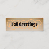 Fall Gruß/Bon Voyage Mini Business Card Mini Visitenkarte (Rückseite)