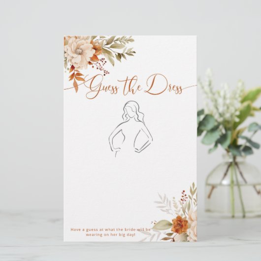 Fall Guess für das Brautparty (Stehend Vorderseite)