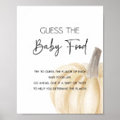 Fall Guess The Baby Food Dusche Spielplakat Poster (Vorne)