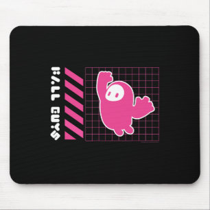 Fall Guys Neon-Raster-Sprung-Bohnen-Gamer-Vibes Mousepad