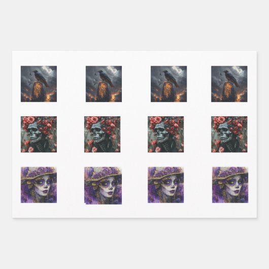 Fall Halloween Coasters Home Decor  Geschenkpapier Set (Vorderseite 3)